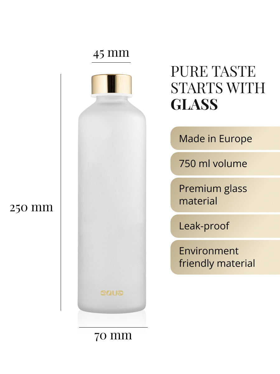 Velvet White Glass Bottle