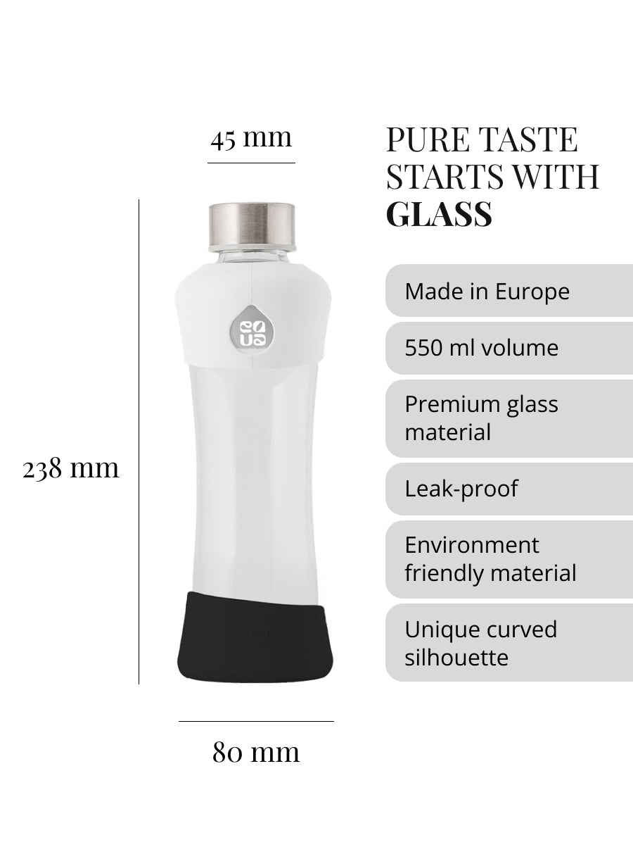 Active White Glass Bottle