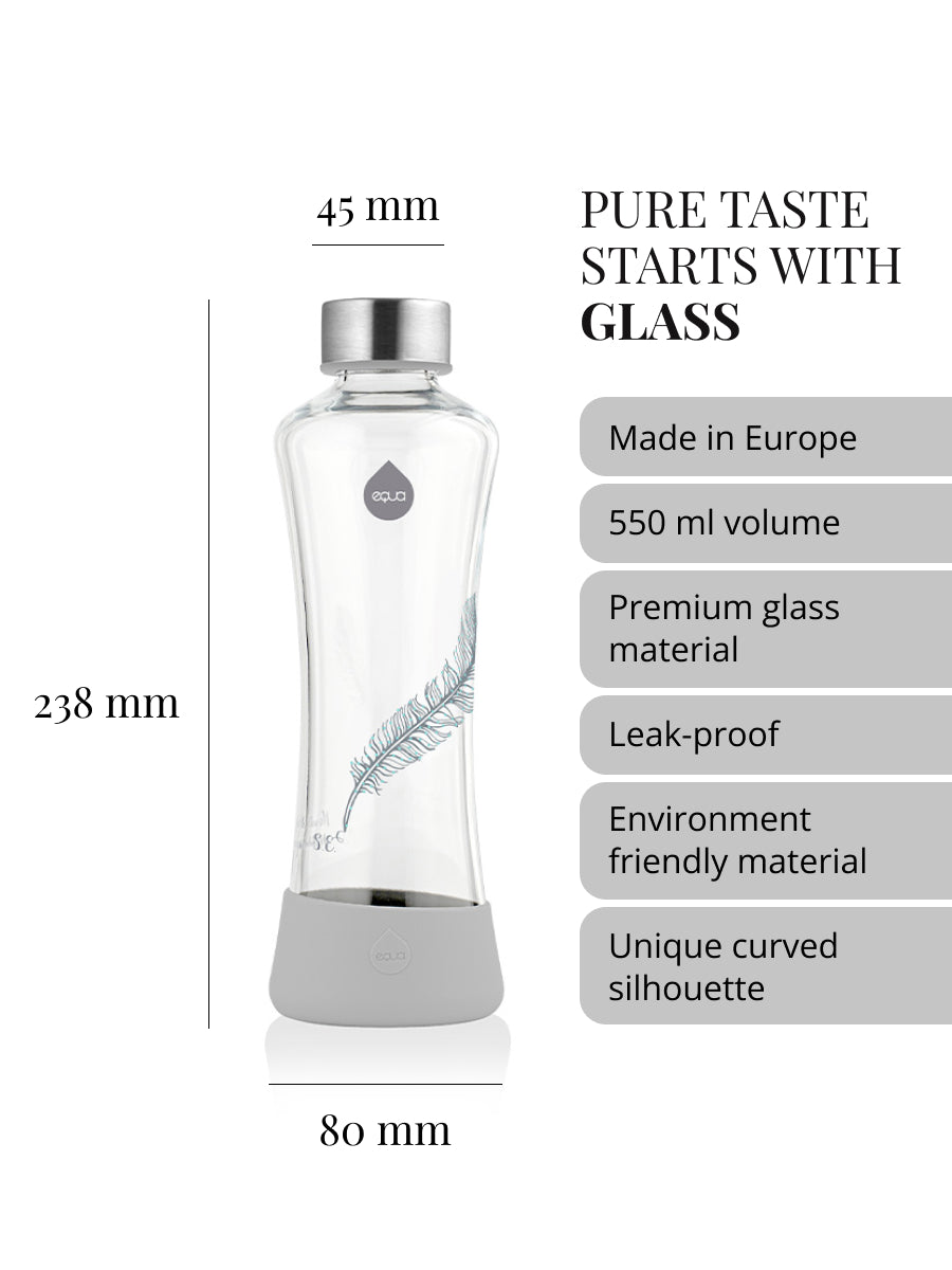 Feather Glass Bottle