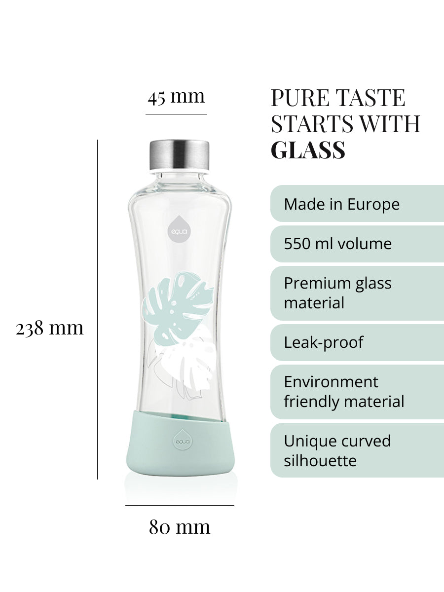 Monstera Glass Bottle