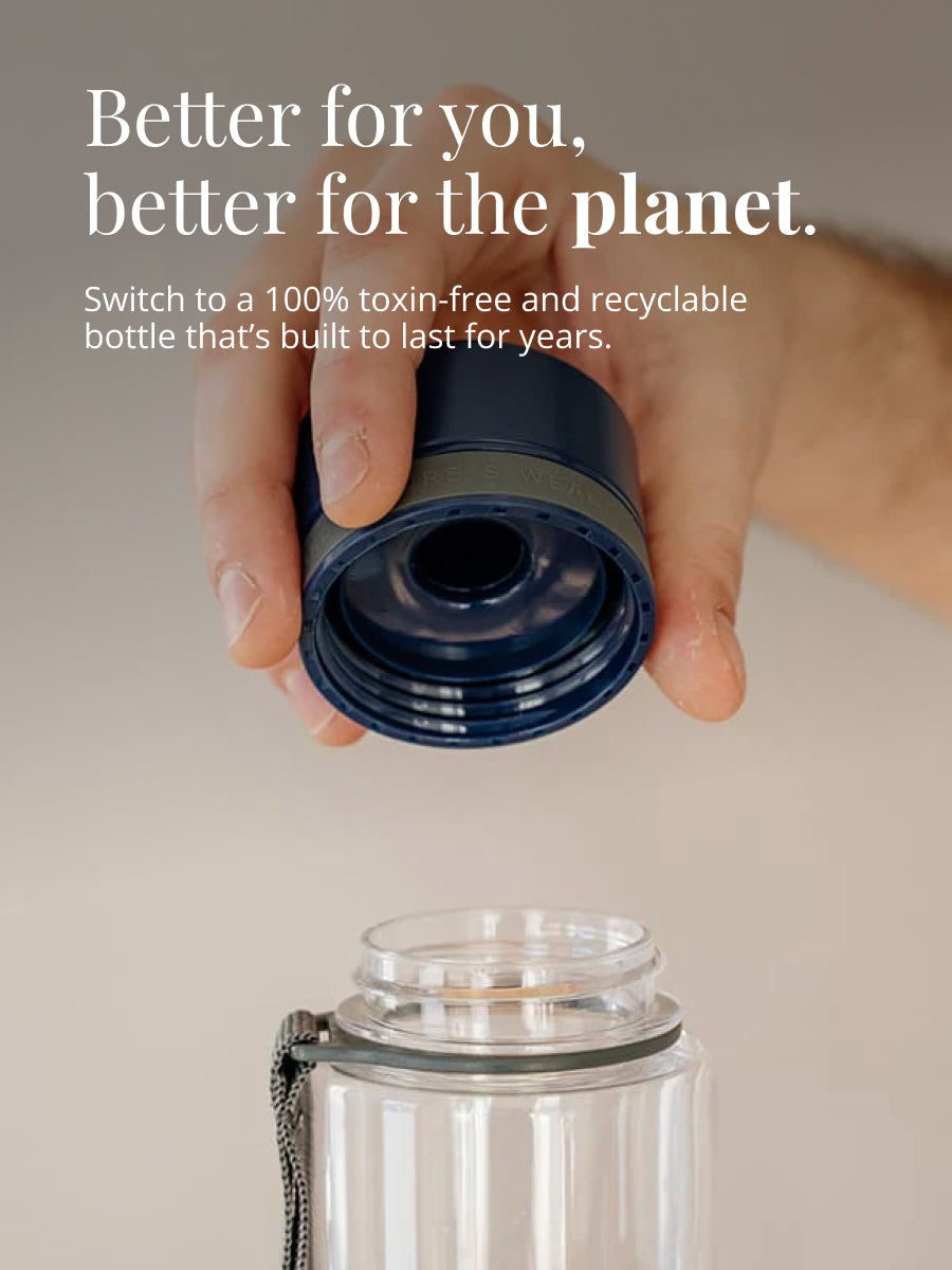 Plain Blue BPA free bottle