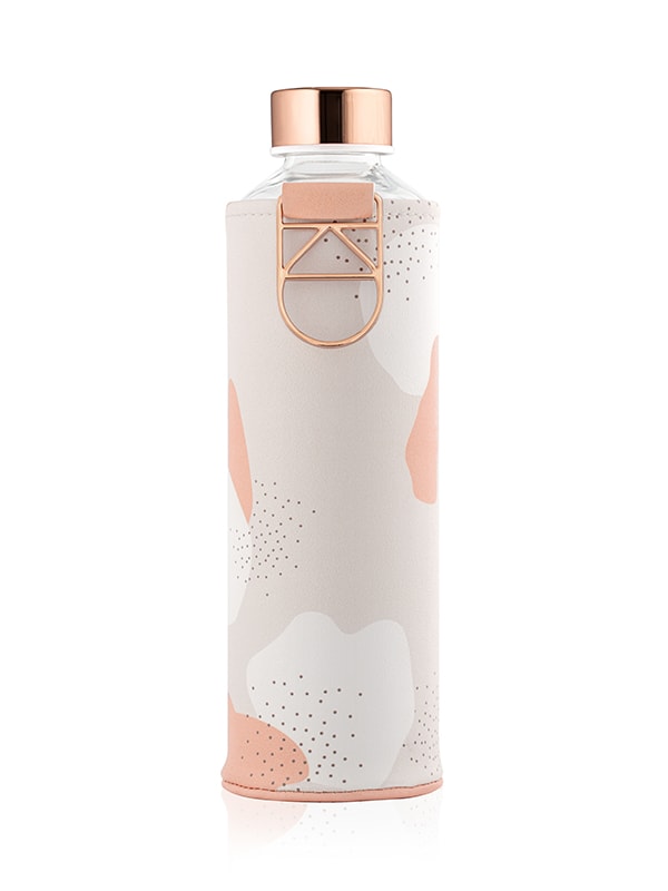 Equa glass water bottle Heavens on white paper