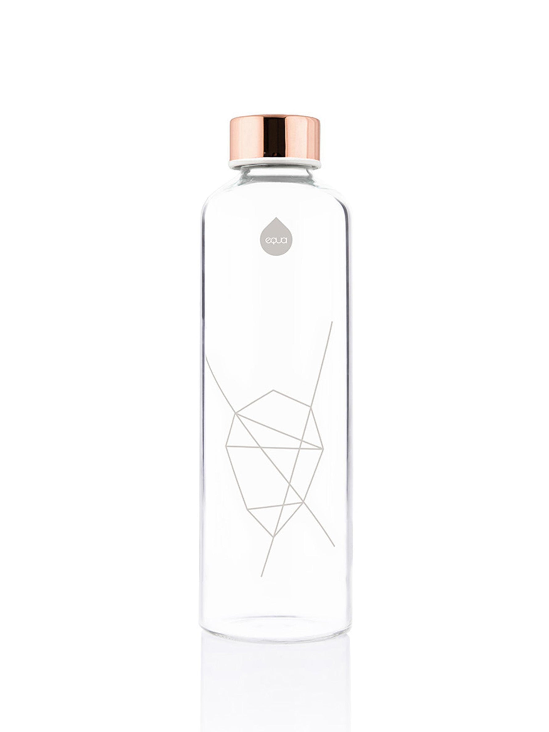 Glass bottle with rose gold lid made of borosilicate premium quality glass 750ml